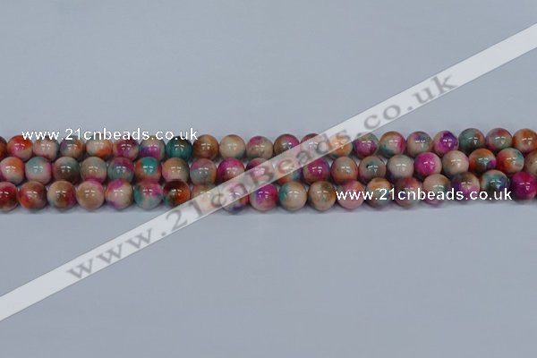 CMJ444 15.5 inches 8mm round rainbow jade beads wholesale