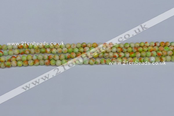 CMJ449 15.5 inches 4mm round rainbow jade beads wholesale