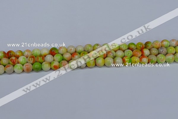 CMJ451 15.5 inches 8mm round rainbow jade beads wholesale