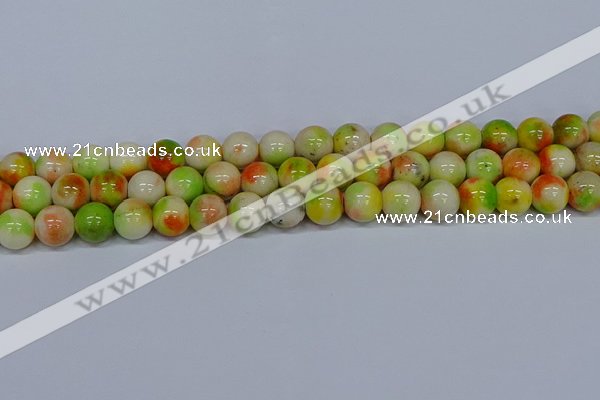 CMJ453 15.5 inches 12mm round rainbow jade beads wholesale