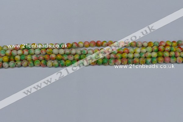 CMJ456 15.5 inches 4mm round rainbow jade beads wholesale