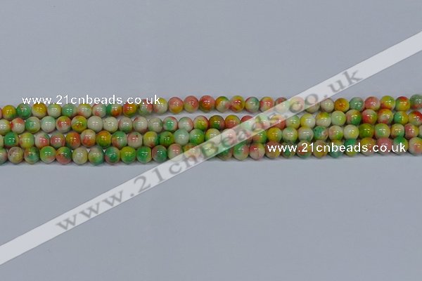 CMJ457 15.5 inches 6mm round rainbow jade beads wholesale