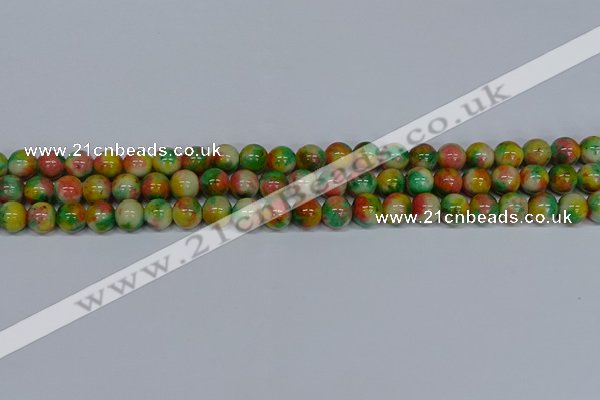 CMJ458 15.5 inches 8mm round rainbow jade beads wholesale