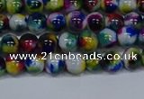 CMJ464 15.5 inches 6mm round rainbow jade beads wholesale