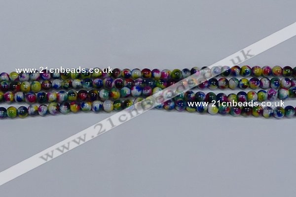 CMJ464 15.5 inches 6mm round rainbow jade beads wholesale