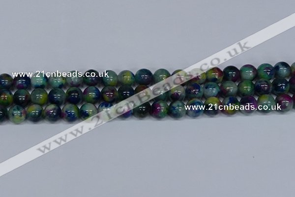 CMJ467 15.5 inches 12mm round rainbow jade beads wholesale