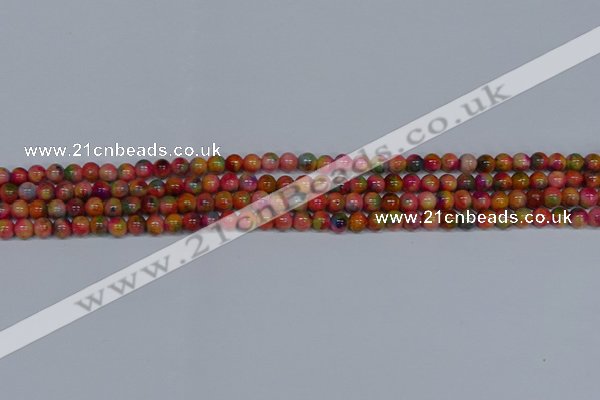 CMJ470 15.5 inches 4mm round rainbow jade beads wholesale