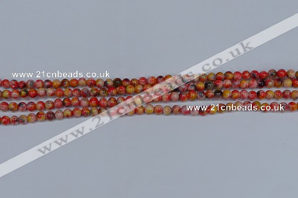 CMJ484 15.5 inches 4mm round rainbow jade beads wholesale