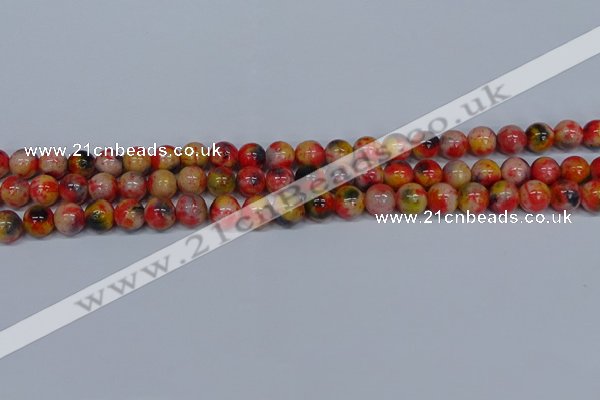 CMJ486 15.5 inches 8mm round rainbow jade beads wholesale