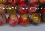 CMJ488 15.5 inches 12mm round rainbow jade beads wholesale