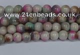 CMJ491 15.5 inches 4mm round rainbow jade beads wholesale