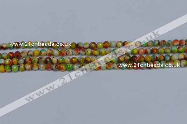 CMJ499 15.5 inches 6mm round rainbow jade beads wholesale