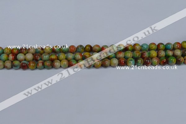 CMJ500 15.5 inches 8mm round rainbow jade beads wholesale