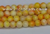 CMJ505 15.5 inches 4mm round rainbow jade beads wholesale