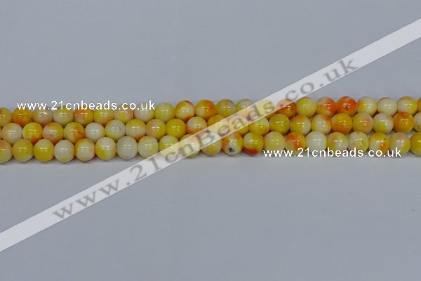 CMJ507 15.5 inches 8mm round rainbow jade beads wholesale