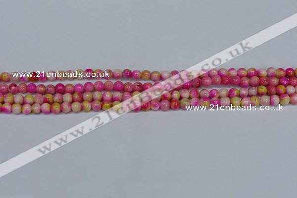 CMJ512 15.5 inches 4mm round rainbow jade beads wholesale