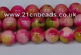 CMJ514 15.5 inches 8mm round rainbow jade beads wholesale