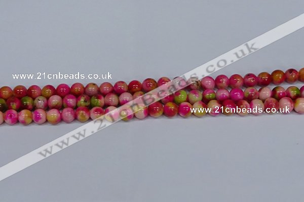 CMJ514 15.5 inches 8mm round rainbow jade beads wholesale