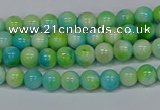 CMJ519 15.5 inches 4mm round rainbow jade beads wholesale