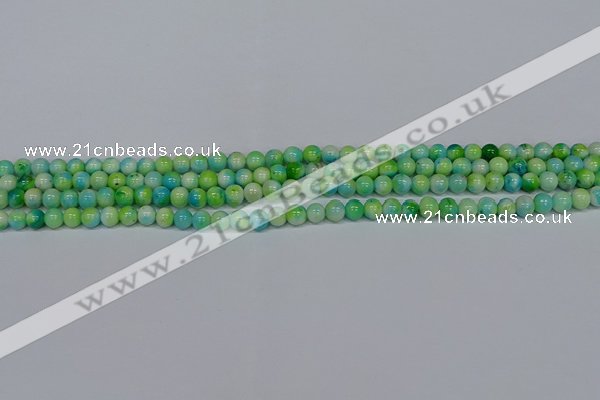CMJ519 15.5 inches 4mm round rainbow jade beads wholesale
