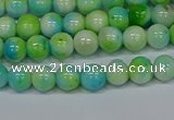 CMJ520 15.5 inches 6mm round rainbow jade beads wholesale