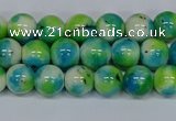 CMJ521 15.5 inches 8mm round rainbow jade beads wholesale