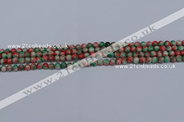 CMJ533 15.5 inches 4mm round rainbow jade beads wholesale