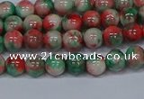 CMJ534 15.5 inches 6mm round rainbow jade beads wholesale