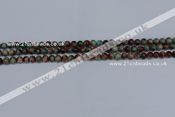 CMJ568 15.5 inches 4mm round rainbow jade beads wholesale