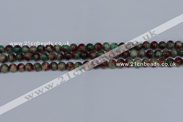 CMJ569 15.5 inches 6mm round rainbow jade beads wholesale