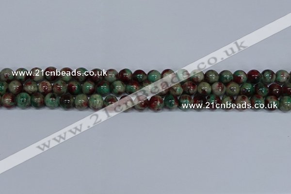 CMJ570 15.5 inches 8mm round rainbow jade beads wholesale