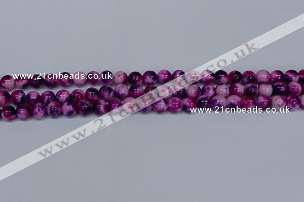 CMJ584 15.5 inches 8mm round rainbow jade beads wholesale