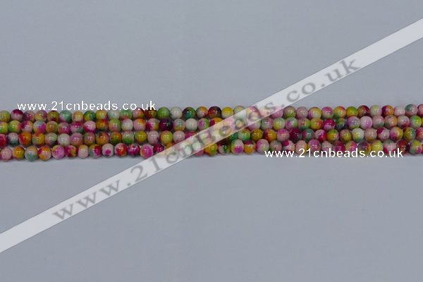 CMJ589 15.5 inches 4mm round rainbow jade beads wholesale