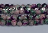 CMJ596 15.5 inches 4mm round rainbow jade beads wholesale