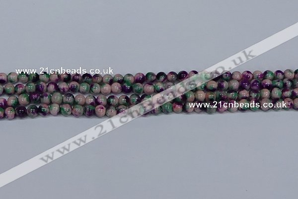 CMJ597 15.5 inches 6mm round rainbow jade beads wholesale