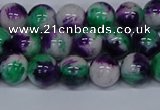 CMJ598 15.5 inches 8mm round rainbow jade beads wholesale