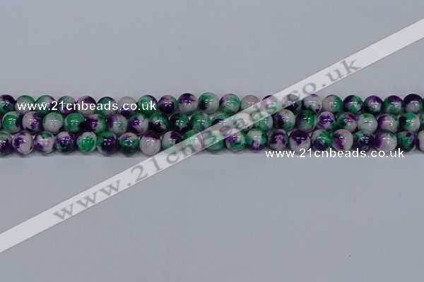 CMJ598 15.5 inches 8mm round rainbow jade beads wholesale