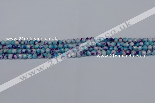 CMJ610 15.5 inches 4mm round rainbow jade beads wholesale