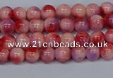 CMJ618 15.5 inches 6mm round rainbow jade beads wholesale