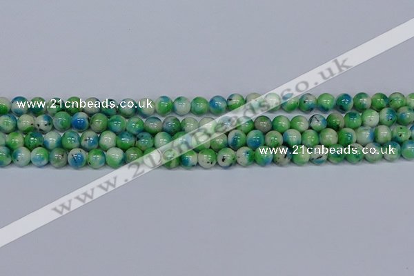 CMJ626 15.5 inches 8mm round rainbow jade beads wholesale