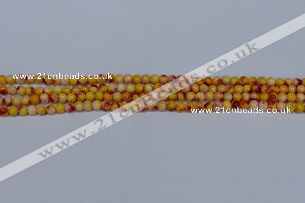 CMJ645 15.5 inches 4mm round rainbow jade beads wholesale