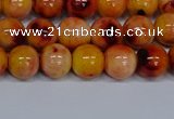 CMJ647 15.5 inches 8mm round rainbow jade beads wholesale