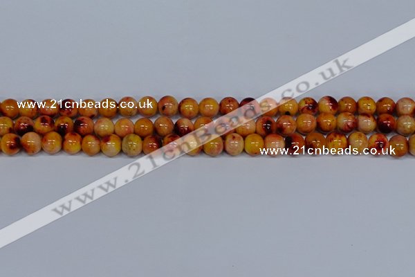 CMJ647 15.5 inches 8mm round rainbow jade beads wholesale