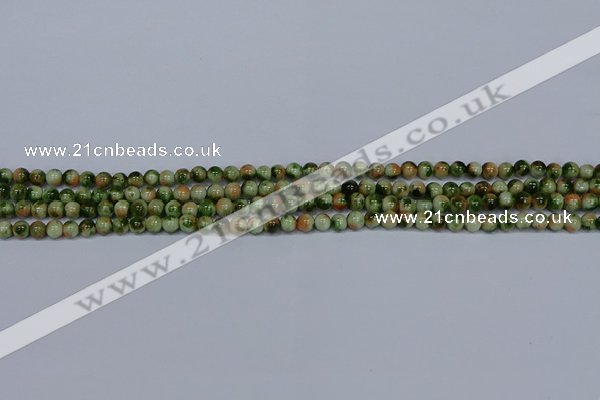 CMJ673 15.5 inches 4mm round rainbow jade beads wholesale