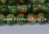 CMJ676 15.5 inches 10mm round rainbow jade beads wholesale