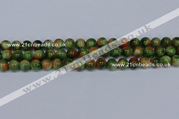 CMJ677 15.5 inches 12mm round rainbow jade beads wholesale