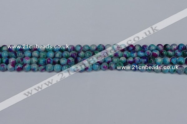 CMJ687 15.5 inches 4mm round rainbow jade beads wholesale