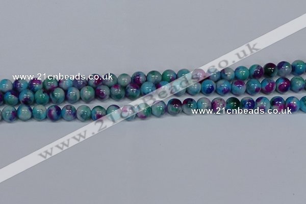 CMJ689 15.5 inches 8mm round rainbow jade beads wholesale