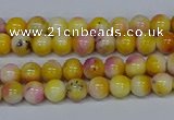 CMJ694 15.5 inches 4mm round rainbow jade beads wholesale