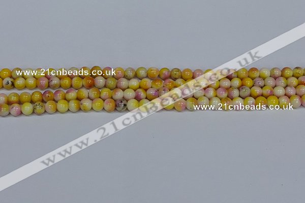 CMJ695 15.5 inches 6mm round rainbow jade beads wholesale